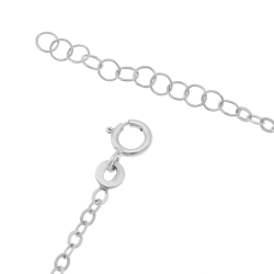 Bracelet en argent rhodié, croix