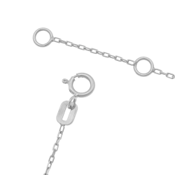 Bracelet identité en argent rhodié et oxydes de zirconium, ange