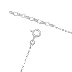 Bracelet en argent rhodié et oxyde de zirconium, pampilles
