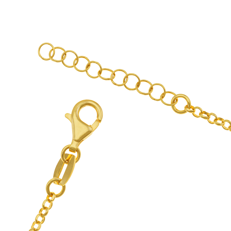 Bracelet en argent doré et pierres synthétique