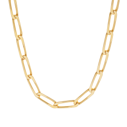 Collier en plaqué or maille cheval