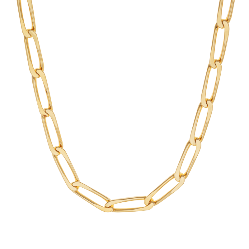 Collier en plaqué or maille cheval