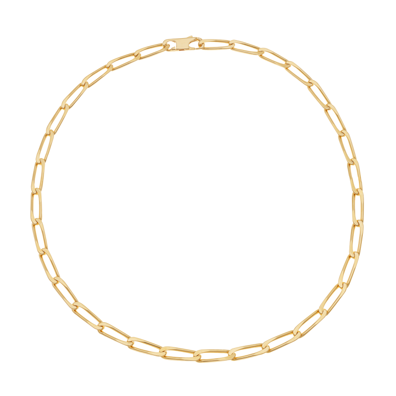 Collier en plaqué or maille cheval
