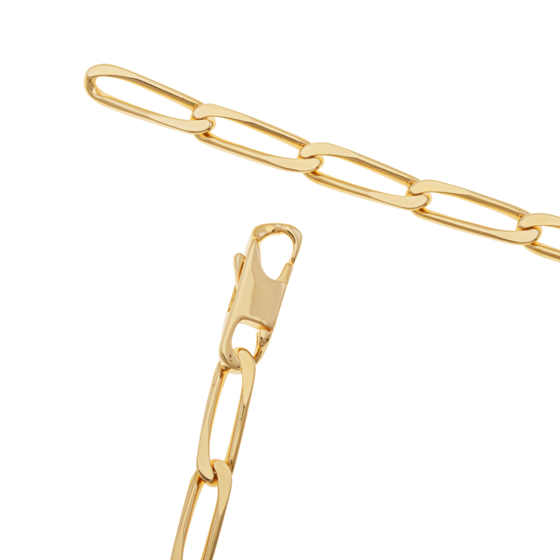 Collier en plaqué or maille cheval