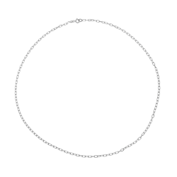 Chaîne en argent rhodié maille forçat