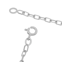 Chaîne en argent rhodié maille forçat