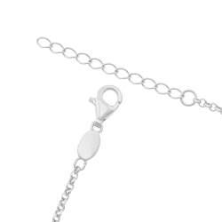 Collier en argent rhodié et oxydes de zirconium, coeur
