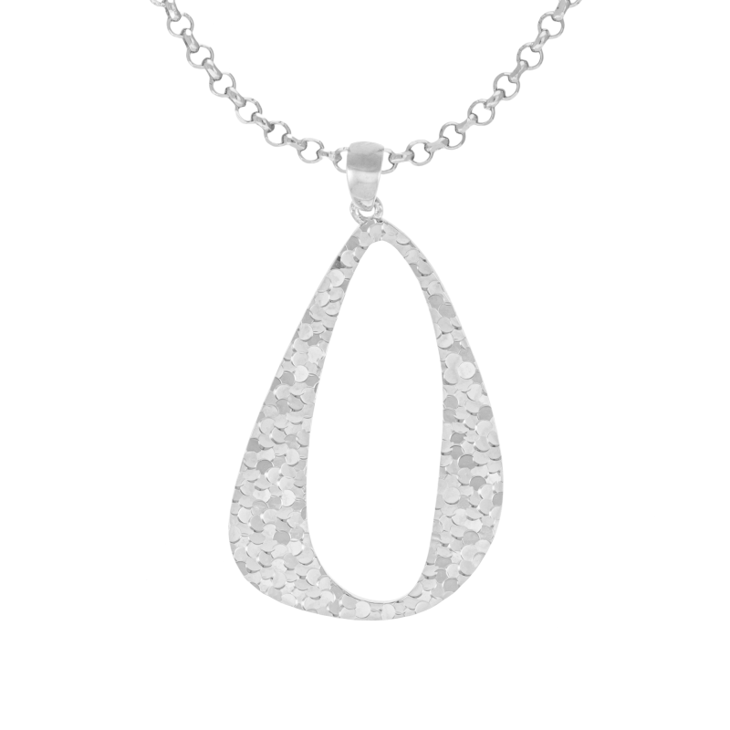 Collier en argent rhodié