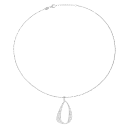 Collier en argent rhodié