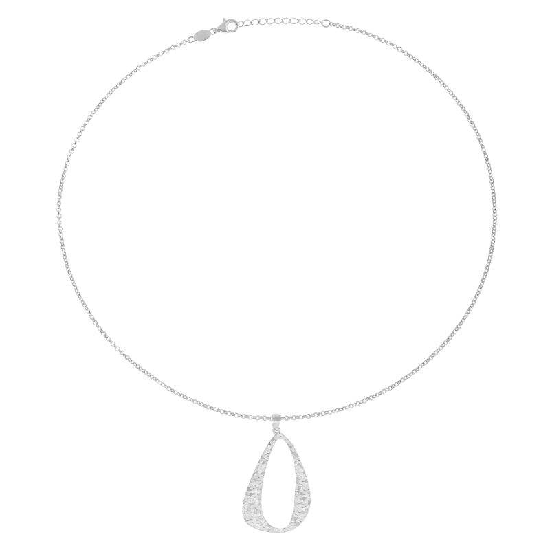 Collier en argent rhodié