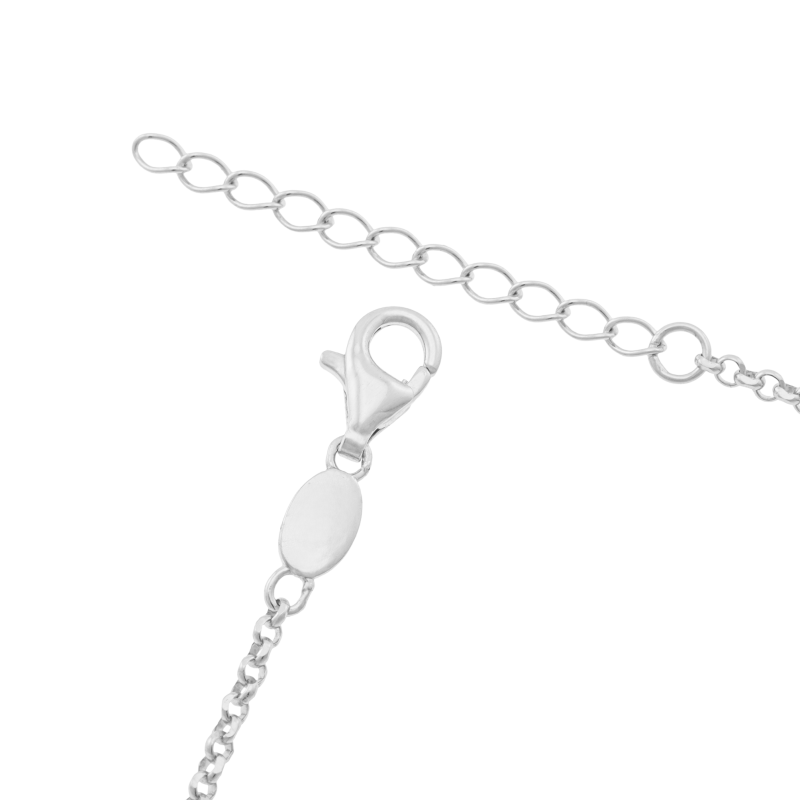 Collier en argent rhodié