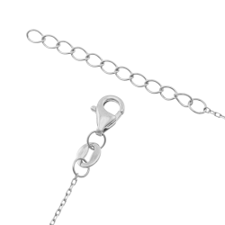 Collier en argent rhodié, oxydes de zirconium et laque