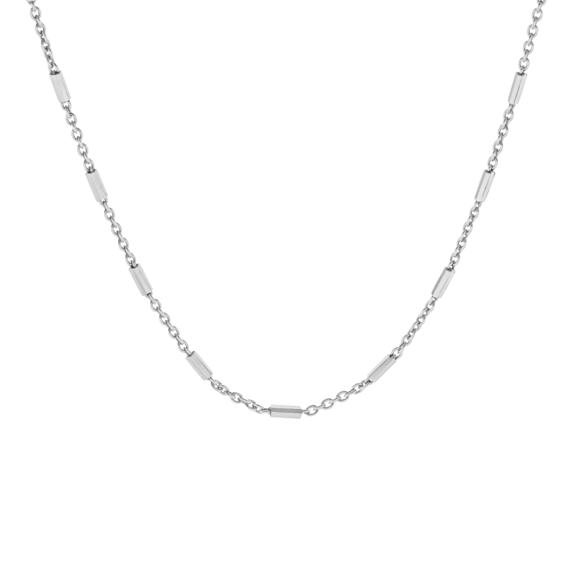 Collier en argent rhodié