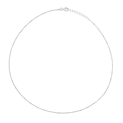 Collier en argent rhodié