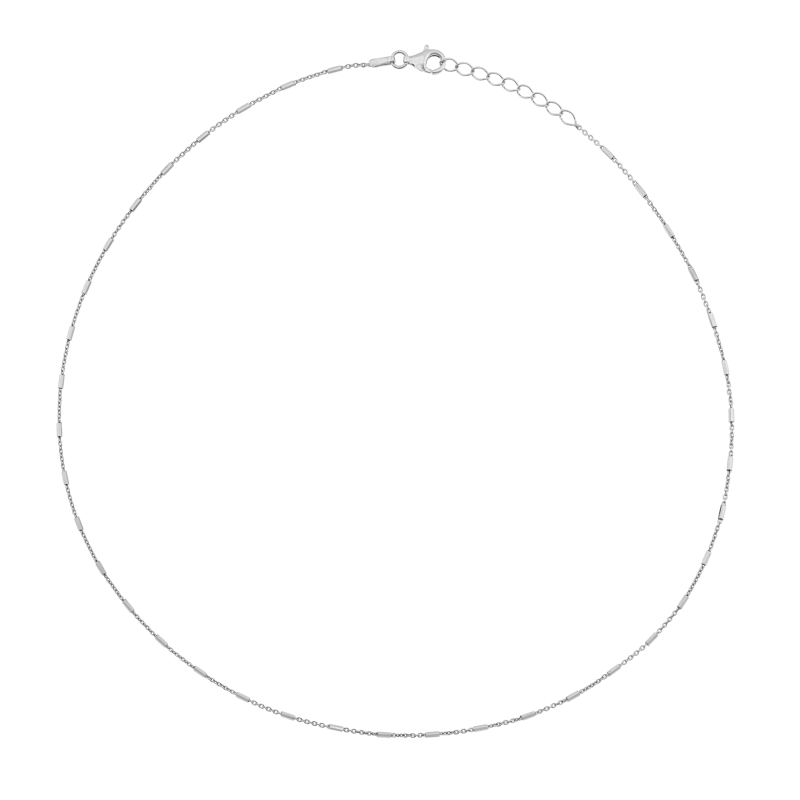 Collier en argent rhodié