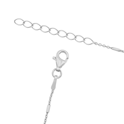 Collier en argent rhodié
