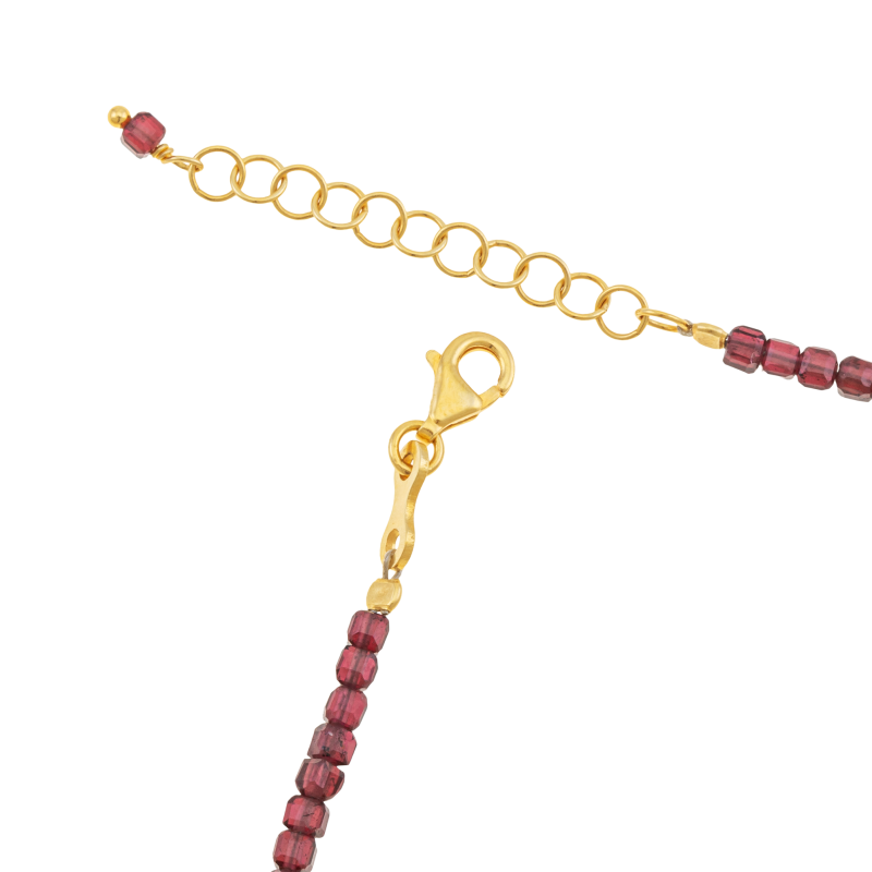 Collier en argent doré et grenat