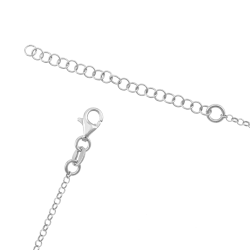 Collier en argent rhodié, pampilles