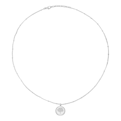 Collier en argent rhodié, arbre