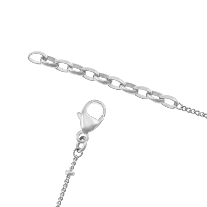 Collier en argent rhodié, arbre