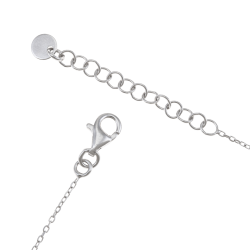 Collier en argent rhodié, love 