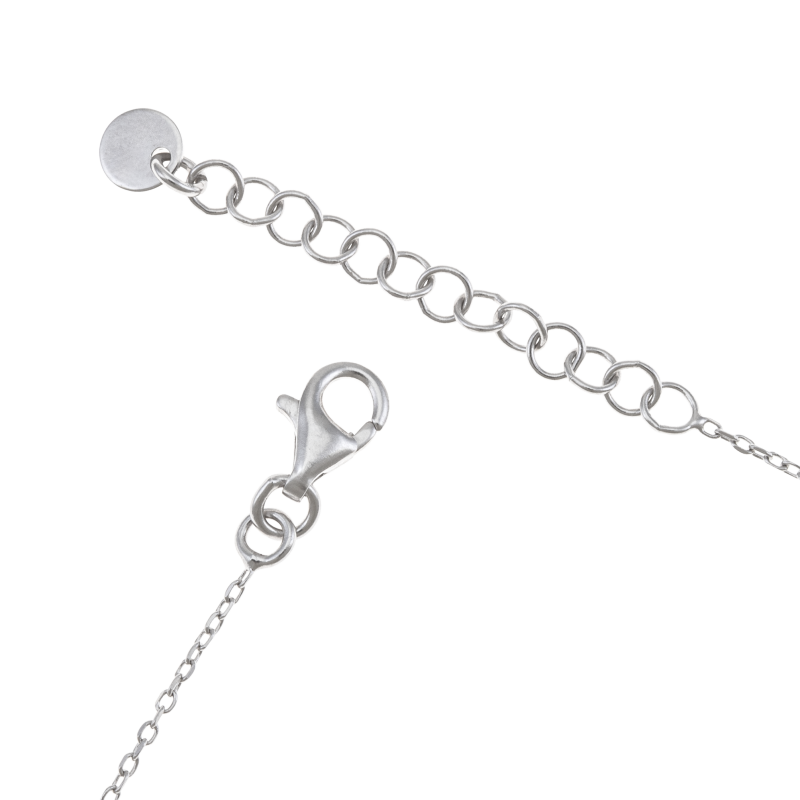 Collier en argent rhodié, love 