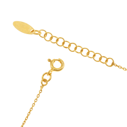Collier en argent doré, clés LOVE