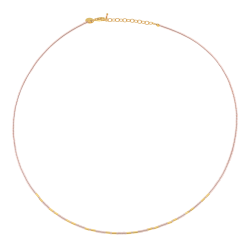 Collier en argent doré et perles synthétiques