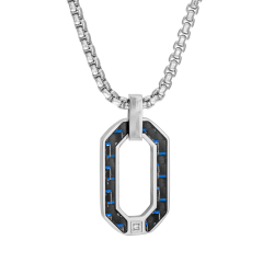 Collier en acier, carbone et oxyde de zirconium
