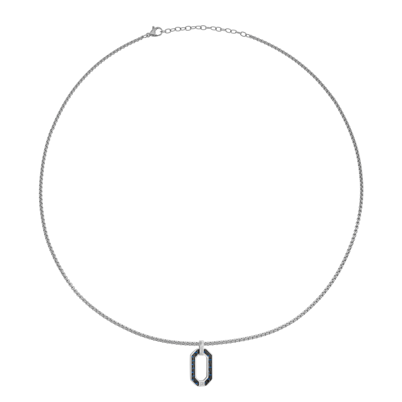 Collier en acier, carbone et oxyde de zirconium