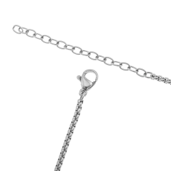 Collier en acier, carbone et oxyde de zirconium