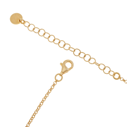 Collier en argent doré et rhodié, coeur