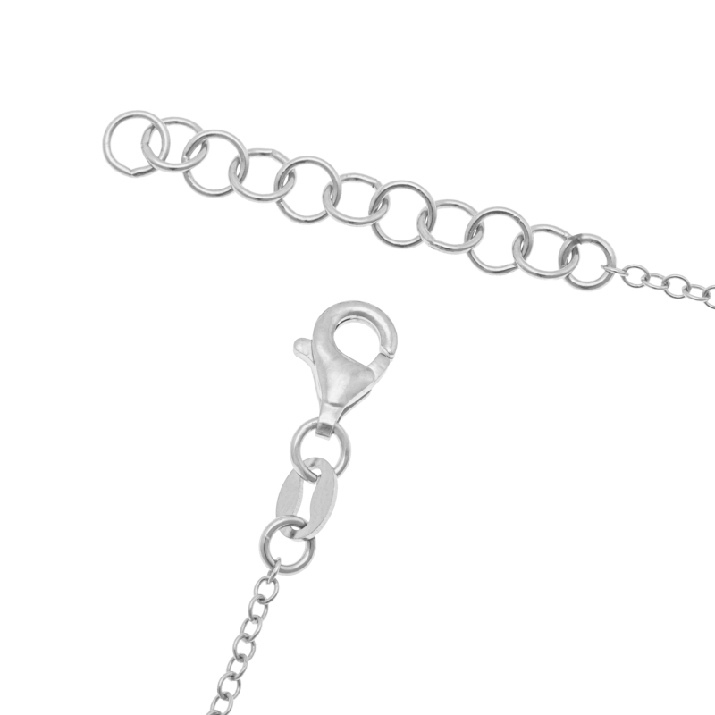 Collier en argent rhodié, Maman