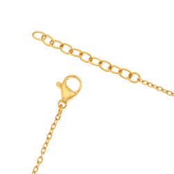 Collier en acier doré et laque, cercle fleuri