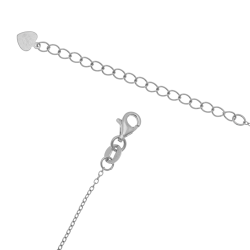Collier en argent rhodié et oxydes de zirconium, papillon