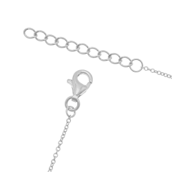 Collier en argent rhodié et laque, Maman