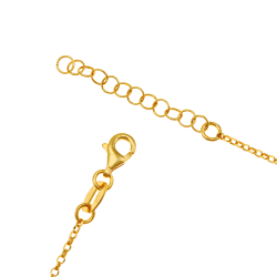 Collier en argent doré et pierres synthétiques