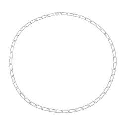 Collier en argent rhodié maile cheval