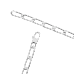 Collier en argent rhodié maile cheval