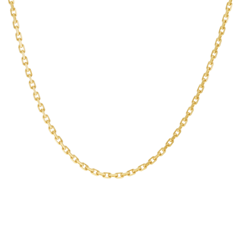 Chaîne en or jaune, maille forçat