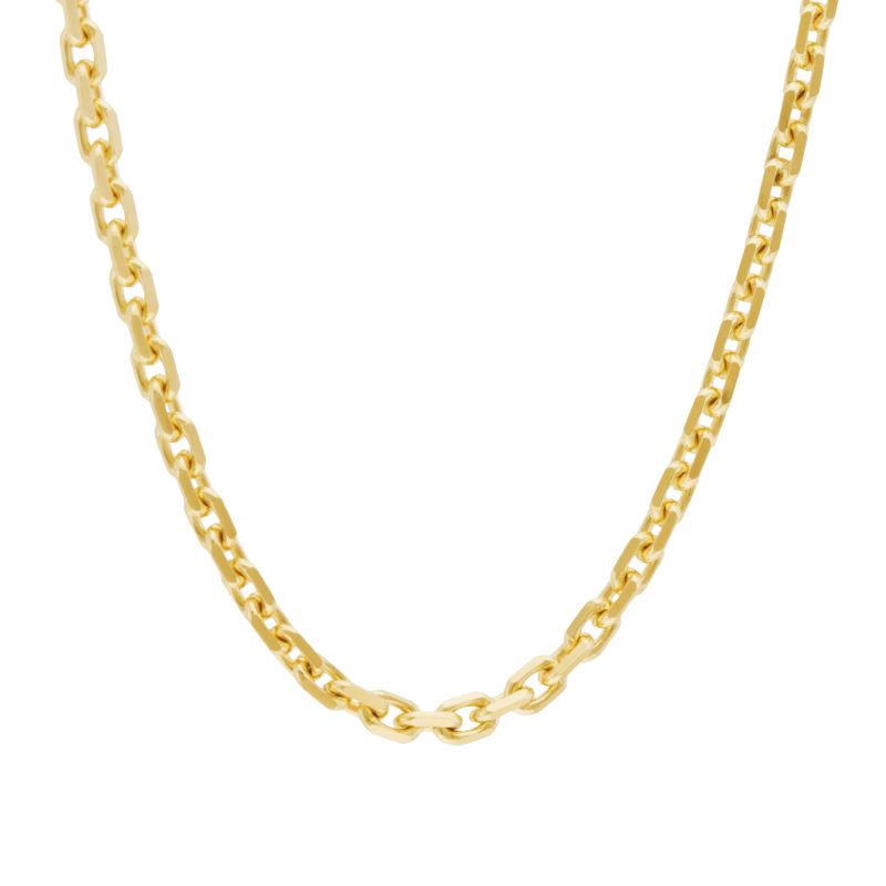 Chaîne en or jaune, maille forçat