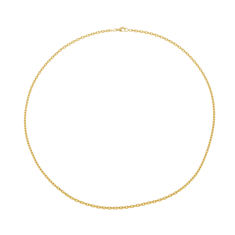 Chaîne en or jaune, maille forçat