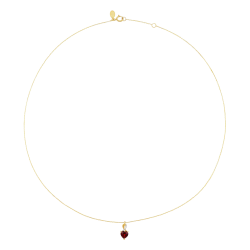 Collier en or jaune et rhodié, grenat et diamants