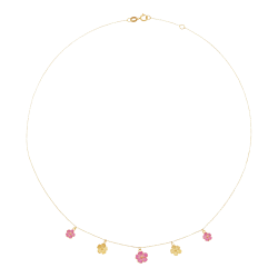 Collier en or jaune et laque