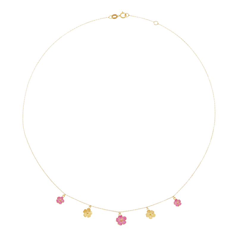 Collier en or jaune et laque