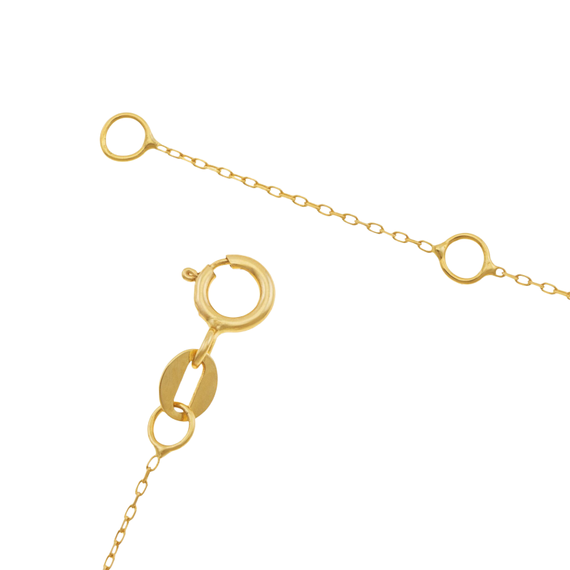 Collier en or jaune et laque