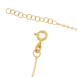 Collier en or jaune, nacre et pierre synthétique