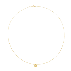 Collier en or jaune et oxyde de zirconium