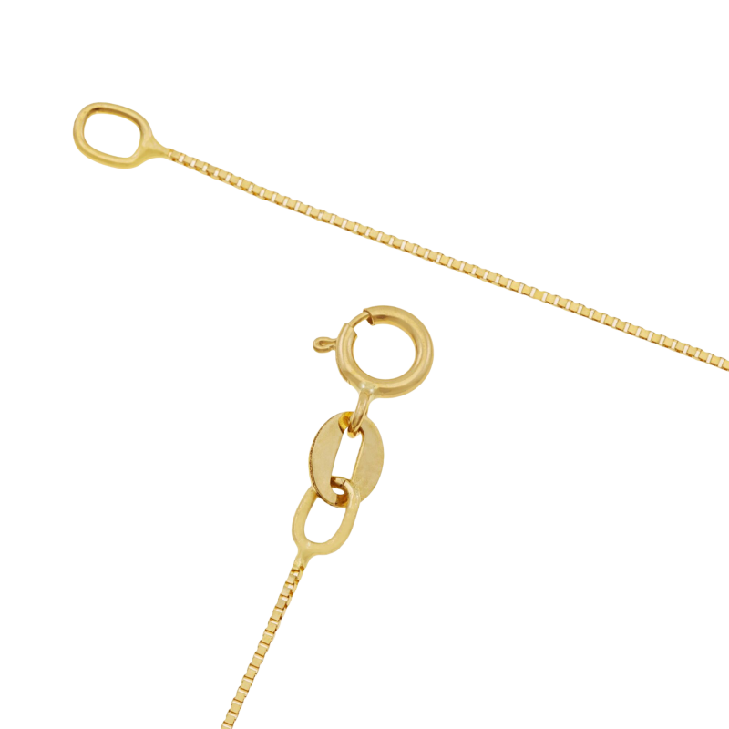 Collier en or jaune et oxyde de zirconium