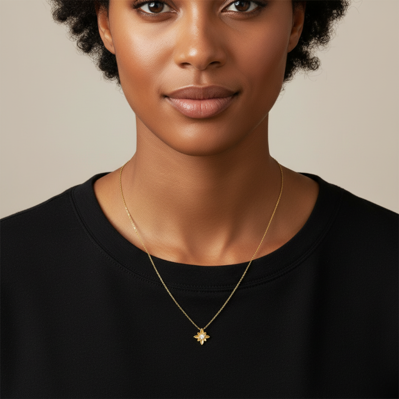 Collier en 2 ors et diamant